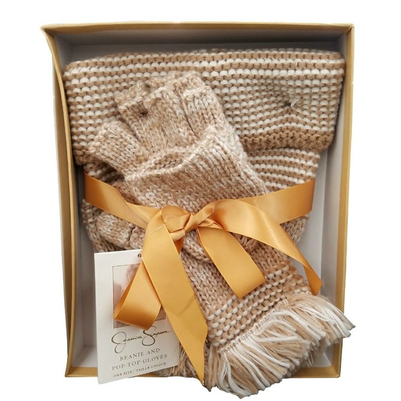 Jessica Simpson Accessories - Jessica Simpson Knit Beanie Hat and Glove Set Jessica Simpson Accessories - Jessica Simpson Knit Beanie Hat and Glove Set